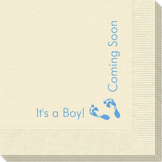 Corner Text with Baby Twinkle Toes Design Napkins